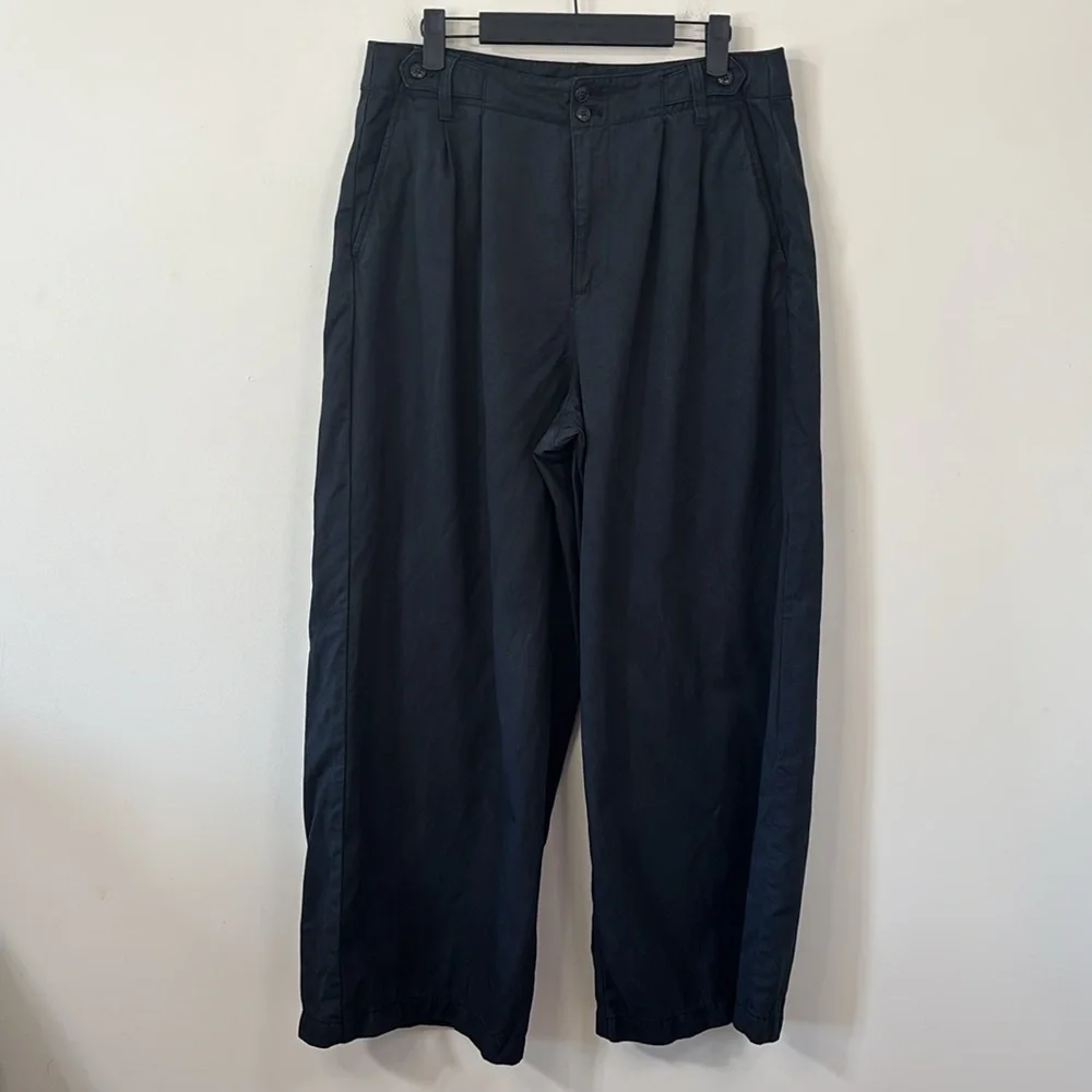 Madewell The Harlow Wide-Leg Pant Black Size 12 - Picture 2 of 11